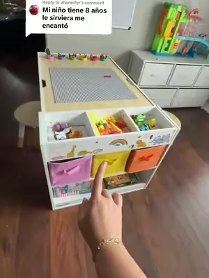 Replying to @Jhennifer Esta mesa es perfecta para niños de entre 4 y 12 años, según la descripción. ¡Pero mi niño tiene 3 años y la usa de maravilla! #mesainfantil #mesamultifuncional #manualidades #manualidadesparaniños #mesadeactividades
