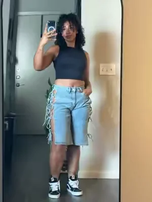 okay but these jorts are everythingggg 😍 #jorts #deminshorts #jeanshorts #TikTokFashion #ttsfinds 