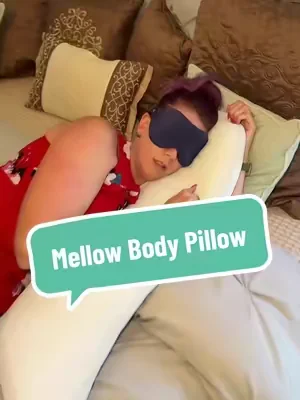 This body pillow has me in a chokehold @Mellow Sleep #mellow #bodypillow 