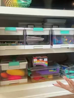Kids organization with Vtopmart clear bins #vtopmart #organizedhome 