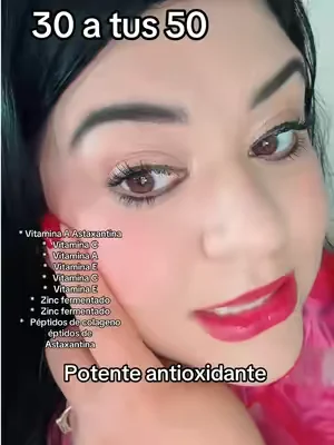 Empiézate a cuidar hoy para que a tus 50 te veas de 30 y a los 70 te veías de 50 Astaxantina *   Vitamina A Astaxantina *   Vitamina C *   Vitamina A *   Vitamina E *   Vitamina C *   Vitamina E *   Zinc fermentado *   Zinc fermentado *   Péptidos de colageno éptidos de Astaxantina colágeno  * #vitaminas #newchapterinc #tiktokshopstockup #tiktokshopcreatorpicks #dealsforyoudays @New Chapter Inc 