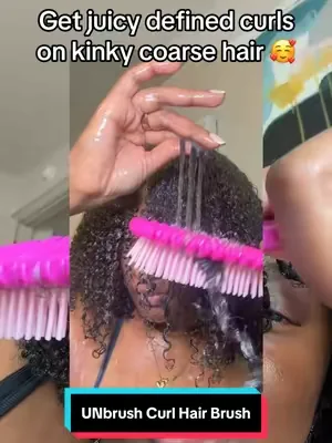 This brush works wonder on type 4 hair and gets my curls so defined and juicy🥰#UNbrush #curlyhairroutine #type4hair #dealsforyoudays #summeressentials 