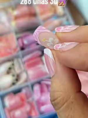 288pcs Short Square 3D Gel Nail #nail3d #Summerwins #goodquality #dealsforyoudays #uñaspostizas 