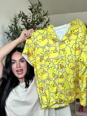 Women's Duck Print Fitted Knit #pijama #dormir #dealsforyoudays #summerwins 