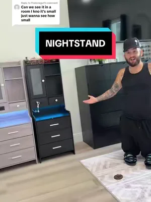 Replying to @Thatonegurl #bedsidetable #nightstand #lednightstand #bedside #sidetable 