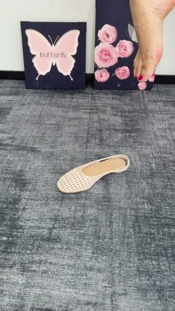 Summer hollow out sandal flats#sandals #womensandals #flatshoes #flats #tiktokmademebuyit 
