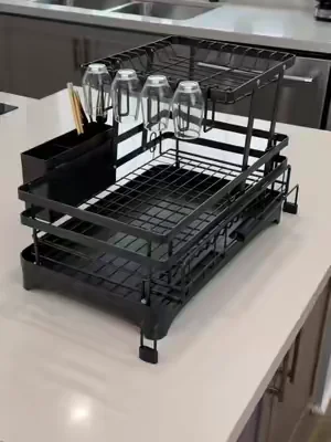 Is your kitchen counter always crowded? 😩 Say hello to your new favorite kitchen hack! This foldable over-sink drying rack is a game-changer for small spaces. It’s a smart pull-out 2-tier design, giving you double the drying area right where you need it, plus a handy utensil holder. Keep your kitchen tidy and maximize your precious counter space with this clever organizer. Ready to declutter your kitchen? Tap to shop now! ✨ #DishDryingRack #KitchenOrganizer #DealsForYouDays #AIGC #Moras