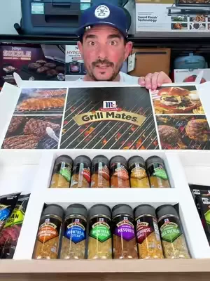 Fire up the grill with the McCormick Grill Mates 17-piece grilling seasoning gift set! Perfect for burgers, steaks, chicken, ribs, pork, BBQ, smoking, and summer cookouts. If you love grilling, this spice collection is a must-have for your backyard BBQ. #mccormick #grillmates #grillingseasoning #bbqseasoning #grilling 