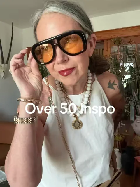 Head to toe monochromatic with a splash of gold  #monochromatic #summeroutfits #tiktokshopcreatorpicks #over50style #fashioninspo 