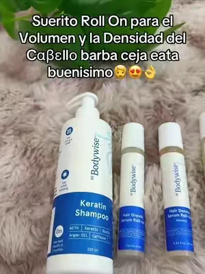 Set Capilar Serum Roll On Densidad y Shampoo con Keratina y Biotina Kit capilar serum roll on shampoo keratina biotina argan aceite cabello #tiktokcreatorpicks #DealsForYouDays #setcapilarkeratina #serumrolloncabello #bebodywisecabello