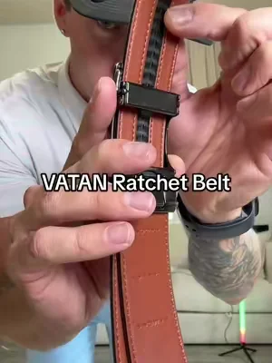 This belt is a year old now and gets worn daily #belt #leatherbelt #ratchetbelt #mensaccessories #dealsforyoudays 