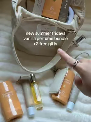 2 free gifts with the purchase while supplies last 🍦#summerfridays #vanillagirl #vanilla #dealsforyoudays #vanillaperfume @Summer Fridays 