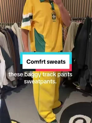 Comfrt striped sweats. #comfrt #comfrtsweats 