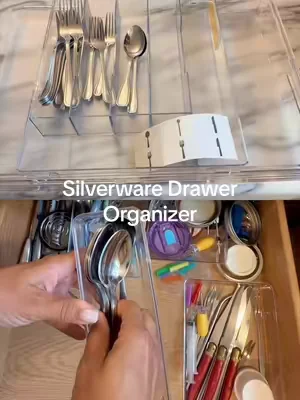 the silverware drawer organizer i almost didn’t buy 🍴 finally a spot for the kids’ silverware, chopsticks, corn holders and all our random drawer chaos @Vtopmart #silverware #silverwareorganization #kitchenorganization #drawerorganizer