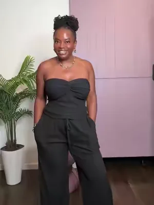 @btfbm_us BTFBM Two-Piece Sets For Women Summer Ribbed Strapless Twist Knot Tube Top Pants Set Casual 2026 Beach Vacation Outfits #DealsForYouDay #summervibes  #TikTokShopSummerTurnUp #shippedbytiktok 