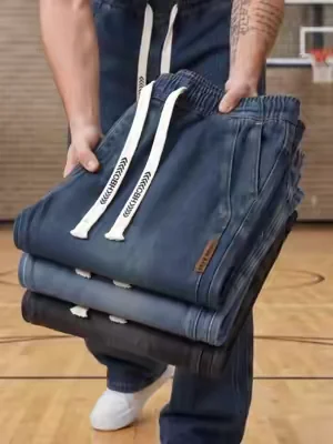 Big Belly Friendly Elastic Waist Jeans, Zero Pressure On Stomach#pants #mensfashion #mensfashion #jeansformen #jeansoutfit 