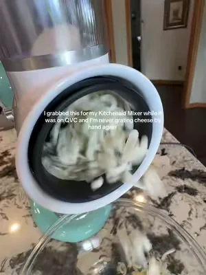 This little attachment is so incredible. #kitchenaidmixer 