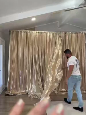 Cortinas doradas con brillo #tiktokshopcreatorpicks #curtains #partydecor #homedecor #DealsForYouDays 
