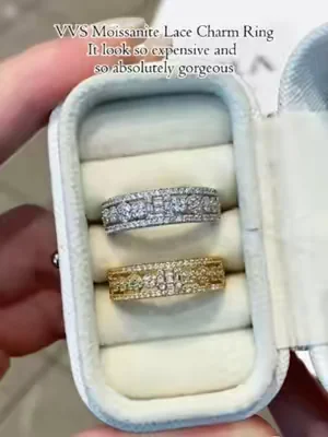 VVS Moissanite Lace Charm Ring. It looks so expensive and so absolutely gorgeous💎✨#summerwins #tiktokshopdealsforyoudays #dealsforyoudays #ring #moissanitering #2026 #delzzad #waterproofjewelry #jewelry #giftideas #viral #delzzadjewelry #nontarnishjewelry #beautiful #luxury #affordable #diamond #diamondtester