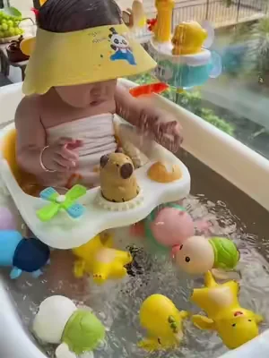 1 really want to recommend this bathing toy to you. There are children at home. Children don't like to take a bath. They cry when they take a bath. Be sure to look at this children's bathing toy, so that the baby likes to take a bath. It doesn't cry or make a fuss when taking a bath. And it's super safe. You don't need to plug it in or charge. The most important thing is that the price is really great and cost-effective now! T#funs #familytime #tiktokshop #toy#SummerVibes
