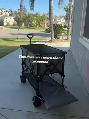 This wagon has been one of the best upgrades for hauling everything in one trip. It folds up when you’re done and saves so much time and effort. #TikTokMadeMeBuyIt #WagonCart #OutdoorEssentials #FamilyFinds #worthit 