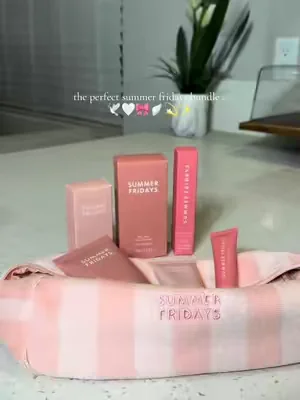 the cutest bag for all these goodies 🎀💕 #summerfridays #skincare #beauty #tiktokshop #travelbag 