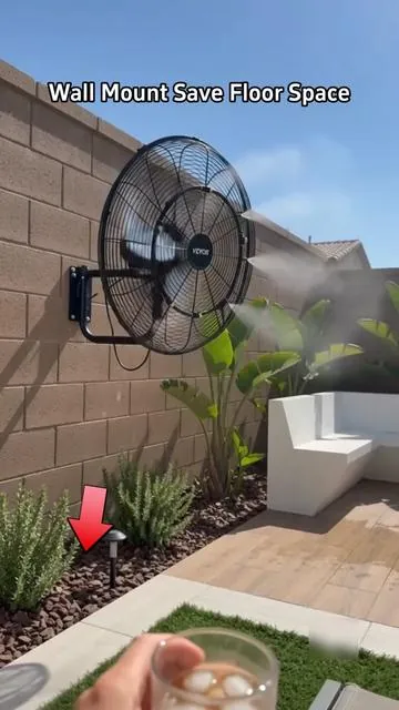 Stay cool without taking up floor space. Get yours today.❄️ #fan #wallmountfan #outdoorfan #oscillatingfan #DealsForYouDays 
