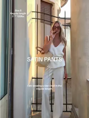 My all time favorite pants !!! #vacationoutfits #satinpants #summeroutfits #goingoutoutfit #scandinavianstyle 
