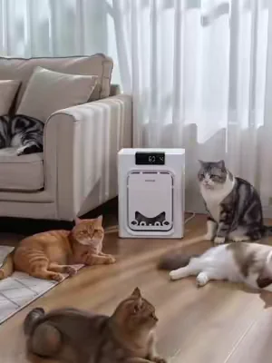 this literally traps pet hair from out of the air,we have four cats!   #PetAirPurifier   #PetHairEverywhere  #CatHealth #summeressentials #DealsForYouDays    