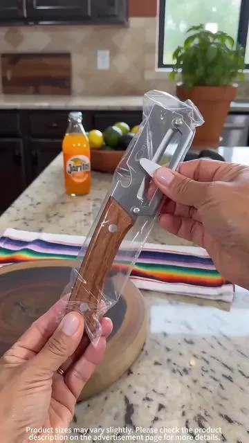 Stop peeling with a dull knife! This wooden peeler glides through carrots, potatoes, and apples like butter — and it even opens bottles! #kitchenhacks #kitchengadgets #peeler #tiktokshop #dealsforyoudays 