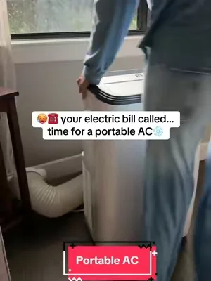 Why cool the whole house when you only need one room? ❄️ This portable AC cools fast, rolls wherever I need it, and helps me stay comfortable without blasting the central air all day. #PortableAC #AirConditioner #StayCool #SummerEssentials #cowsar 