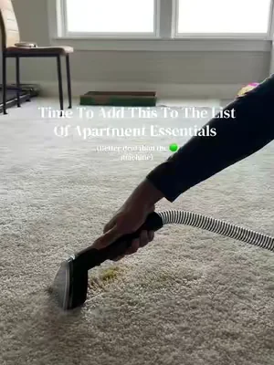 Obsessed with this stain carpet cleaner and it’s PERFECT to get touch messes out of apartment carpets #fyp #CleanTok #cleaning #carpet #apartment 