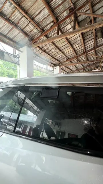 After parking in the scorching sun, use this to help circulate the air inside your car. #caraccessories #summeressentials #carlife #carventilation #solarpoweredcarfan