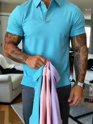 One shirt, dozens of looks! Perfect Polo for men#tiktokshop #fyp #tiktok #menfashionstyle #fashiontiktok 