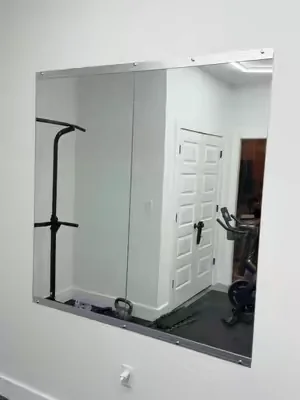 Must have for any gym or small space #gymmirror #mirror #wallmirrordecor #mirrors 