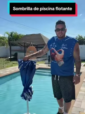 Floating Pool Umbrella with Bar and Base, Portable Pool Bar Table Umbrellas with Cup Holder & Phone Stand, Floating Poolside Shade, Included Easy Carry Bag, for Inside of Pool, Swimming Area, Lake House, Beach, ##SummerWins##DealsForYouDays