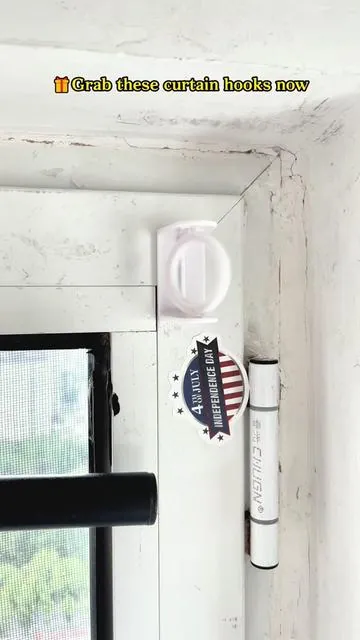 The ultimate hack for corner curtains. 🔄 360° rotation. Zero drilling. Holds heavy drapes at any angle effortlessly. #curtain#renter#wall#nodrilling#fyp 