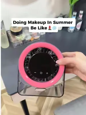 What's the worst part about doing makeup in summer? Not the routine—it's sweating before you're even finished. 💄🥵 This fan makes getting ready so much more comfortable. ❄️#coolhill #Desksetup #MakeupRoutine #DealsforYouDays #SummerWins 