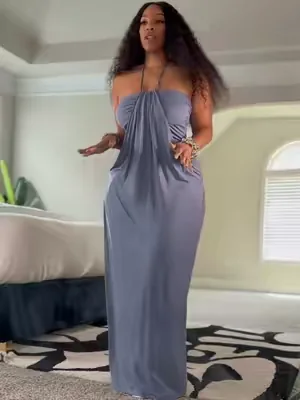 Get into this halter tie Dress. I’m wearing a size: Medium #fyp #ootd #summerdresses #summerfashioninspo 