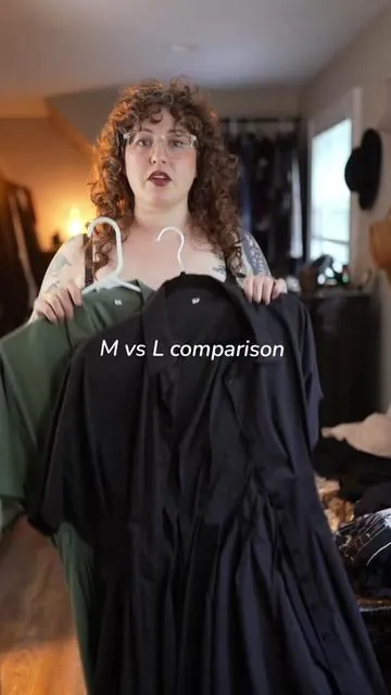 5'2 size 12ish - comparing the M and L #softaltfashion 