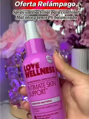 Love Wellness Intimate Skin Support™ - stimate skin." 4 f1. Oz. - 118 ml • 118 mL Spray limpiador íntimo de ácido hipocloroso limpiado por la FDA para mujeres I Productos de higiene para damas | Sin fragancia | Equilibrado de pH | 4 fl oz #dealsforyoudays