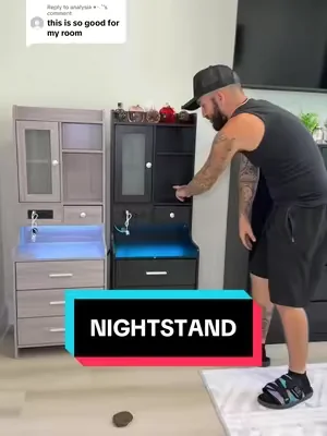 Replying to @analysia ✶⋆.˚  ##bedsidetable##nightstand##lednightstand##bedside#sidetable 