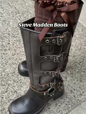 THE fall staple boot 🤎🍂 @stevemadden #stevemadden #boots #widecalfboots #fallaesthetic 