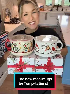 Two pack of 25 ounce meal mugs by Temptations!! #mug #mugs #kitchenfinds #dealsforyoudays #christmasinjuly @QVC, Inc 