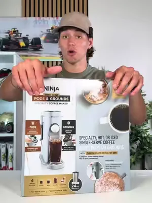 A coffee maker that’s your own at home barista! #ninjacoffeemaker #coffeemaker #podsandgrounds #ninjapodsandgrounds 