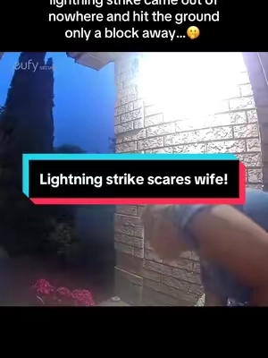 Now THAT was some lightning strike 🫢 #eufy #caughtoncamera #securitycamera #lightning #scary 