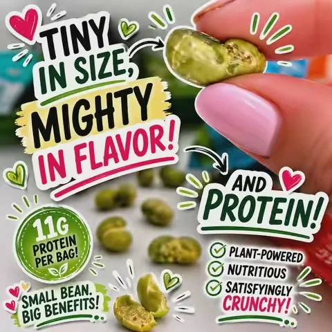Looking for a healthy snack that actually tastes good? 🌱💪 The Only Bean Crunchy Roasted Edamame Beans are packed with plant-based protein, low net carbs, and the perfect crunchy alternative to chips. This variety pack includes Sea Salt, Sriracha, and Buffalo flavors, making it a great high-protein snack for work, the gym, road trips, or meal prep. Grab yours on TikTok Shop while the deals, coupons, and free shipping are available! #TheOnlyBean #Edamame #HighProteinSnack #HealthySnacks #proteinsnacks 