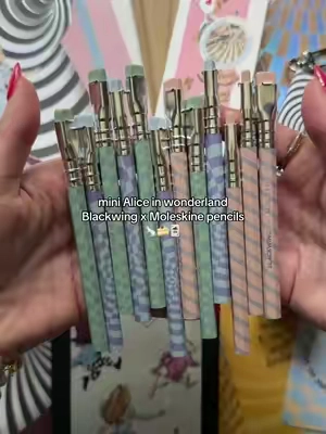 ARE YOU KIDDING ME these pencils could not be cuter #moleskine #dealsforyoudays #aliceinwonderland #journaltok #pencils 