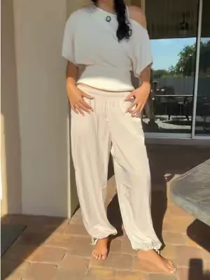 #summeroutfits #silk #handm #trouser #beachoutfit 