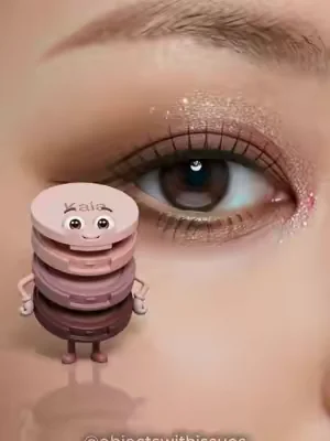 Tiny compact, big glam energy. Three shades, one cute eye look. #beautybento  #kawaiimakeuptutorial  #eyeshadowtrio  #cuteglam  #makeuptok 